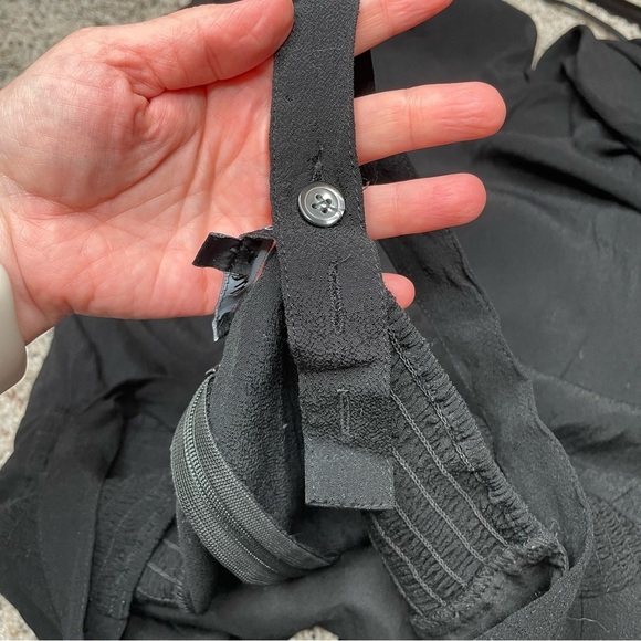 Madewell Smocked Crop Wide Leg Jumpsuit in True Black 2 H1084 - Picture 9 of 16